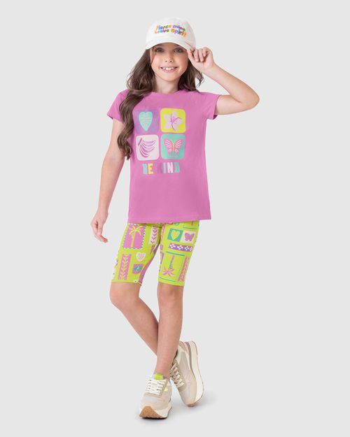 Conjunto Infantil Menina Be Kind Em Algodão Malwee Kids