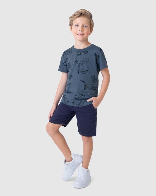 Camiseta Infantil Menino Estampada Em Algodão Malwee Kids
