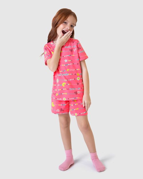 Pijama Infantil Menina Estampa Corrida Em Algodão Malwee Kids
