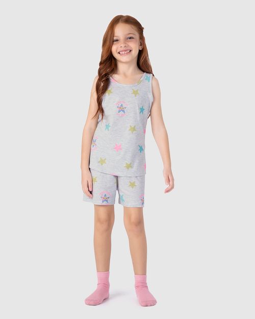 Pijama Infantil Menina Regata E Shorts Em Algodão Malwee Kids