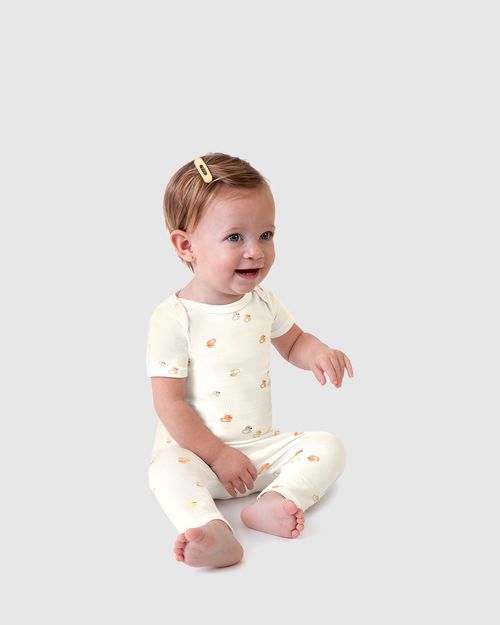 Calça Bebê Unissex Saruel Estampada Em Algodão Malwee Kids