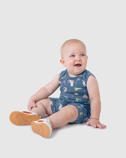 Macaquinho Infantil Menino Estampado Em Algodão Malwee Kids