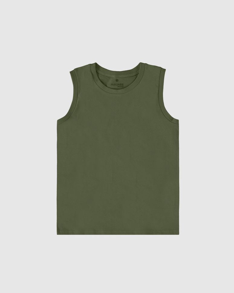 Regata Infantil Menino Decote Redondo Em Algodão Malwee Kids