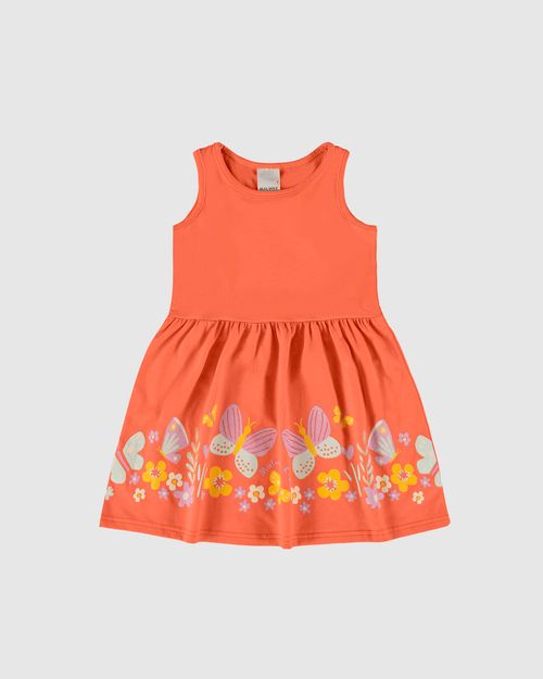 Vestido Infantil Rodado Sem Mangas Em Algodão Malwee Kids