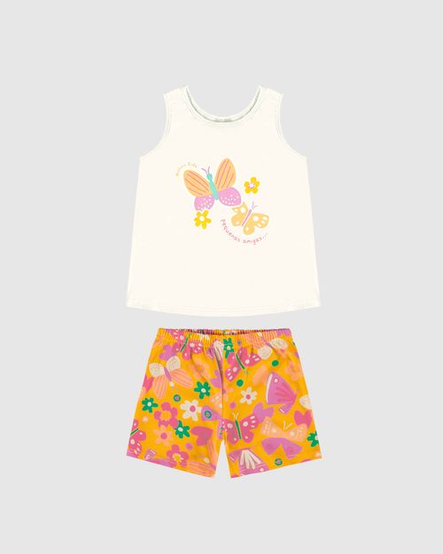 Conjunto Infantil Menina Pequenas Amigas Em Algodão Malwee Kids