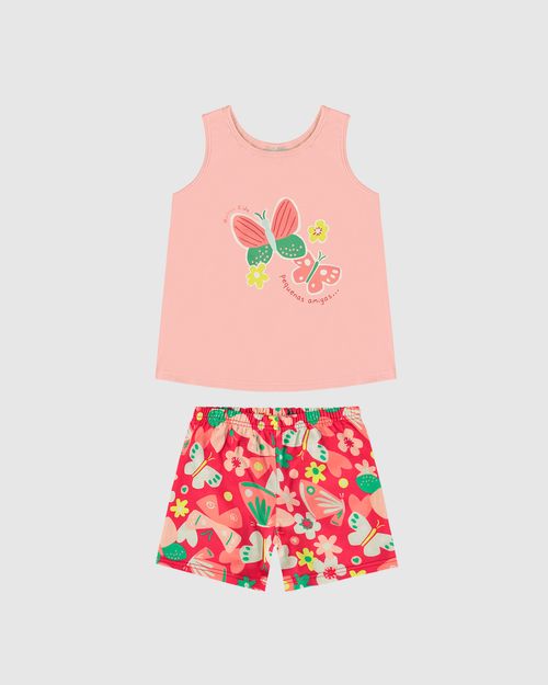 Conjunto Infantil Menina Pequenas Amigas Em Algodão Malwee Kids