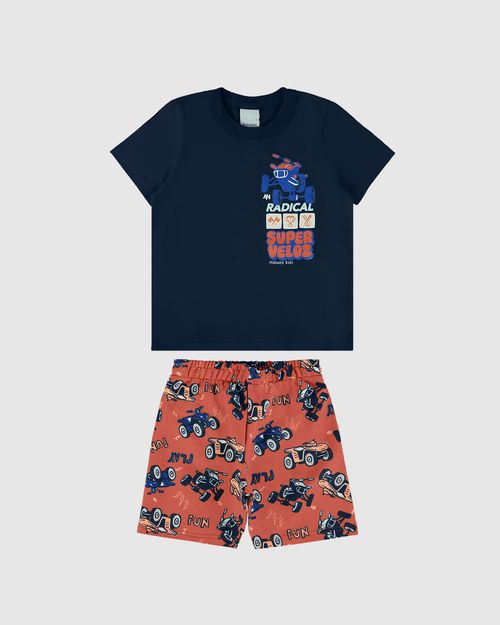 Conjunto Infantil Menino Super Veloz Em Algodão Malwee Kids