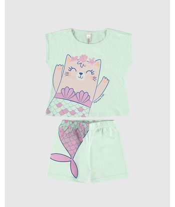 Pijama Infantil Menina Estampa Brilha No Escuro Em Algodão Malwee Kids