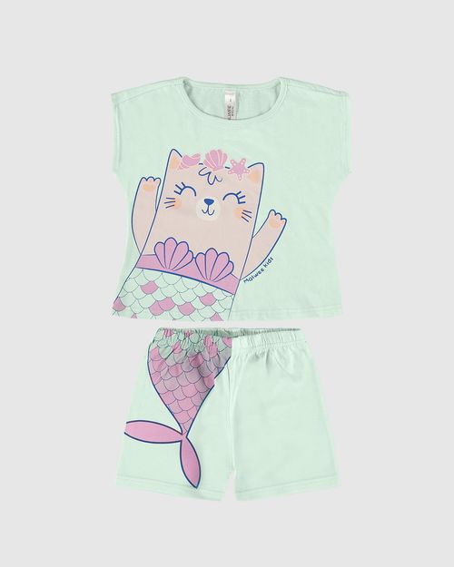 Pijama Infantil Menina Estampa Brilha No Escuro Em Algodão Malwee Kids
