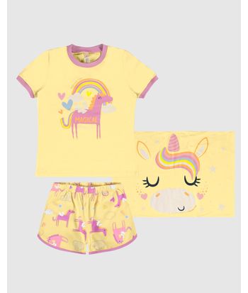 Pijama Infantil Menina Magical Dream + Fronha Em Algodão Malwee Kids