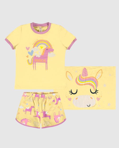Pijama Infantil Menina Magical Dream + Fronha Em Algodão Malwee Kids