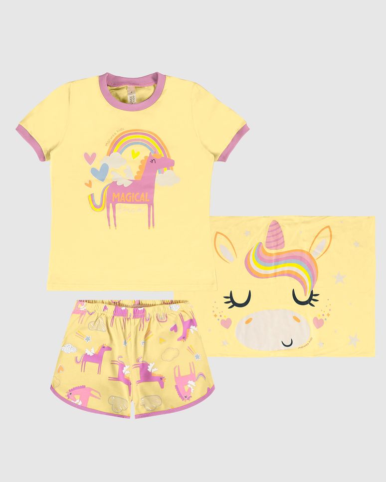 Pijama Infantil Menina Magical Dream + Fronha Em Algodão Malwee Kids