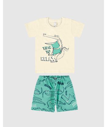 Pijama Infantil Menino Time To Relax Em Algodão Malwee Kids