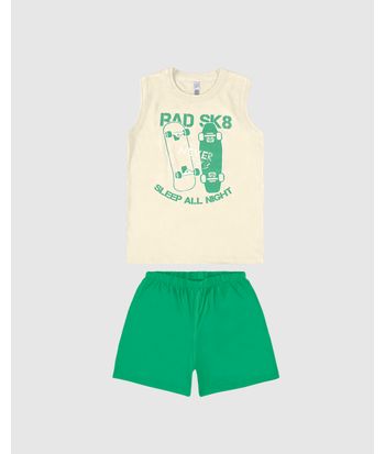 Pijama Infantil Menino Regata Rad Sk8 Em Algodão Malwee Kids