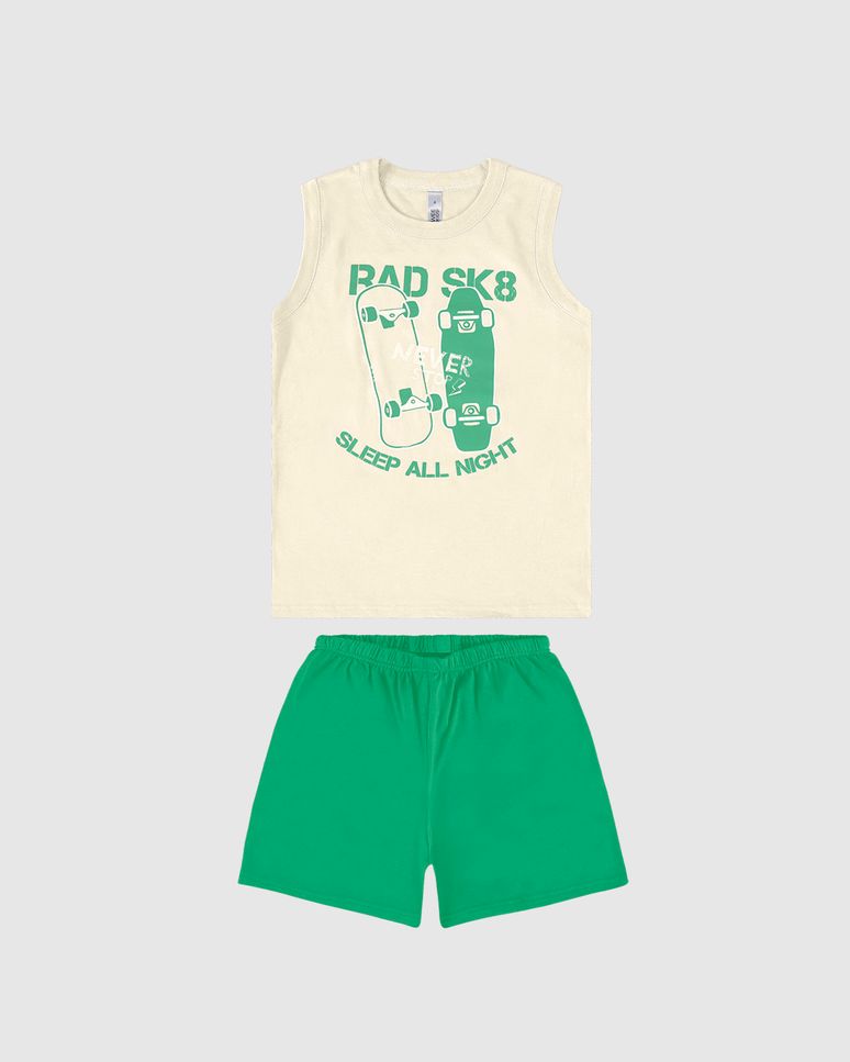 Pijama Infantil Menino Regata Rad Sk8 Em Algodão Malwee Kids
