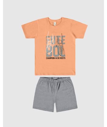 Pijama Infantil Menino Futebol Em Algodão Malwee Kids