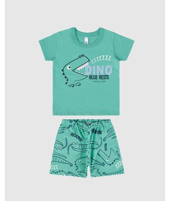 Pijama Infantil Menino Estampa + Aplique Em Algodão Malwee Kids