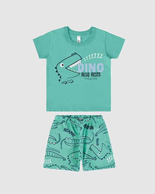 Pijama Infantil Menino Estampa + Aplique Em Algodão Malwee Kids