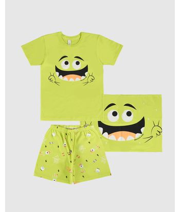 Pijama Infantil Menino Brilha No Escuro + Fronha Em Algodão Malwee Kids