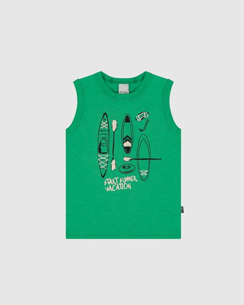 Regata Infantil Menino Start Summer Vacation Em Malha Listrada Malwee Kids