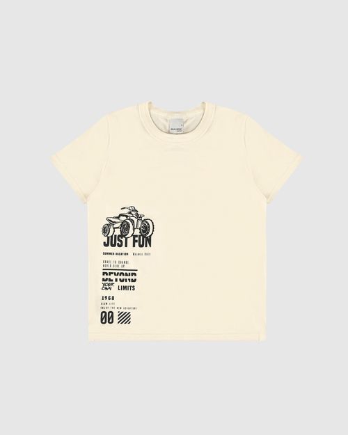 Camiseta Infantil Menino Just Fun Summer Vacation Em Algodão Malwee Kids