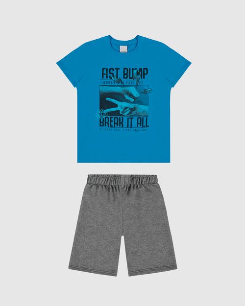 Conjunto Infantil Menino Fist Bump Em Algodão Malwee Kids