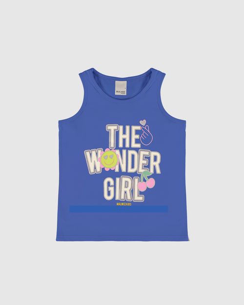 Regata Infantil Menina The Wonder Girl Em Algodão Malwee Kids