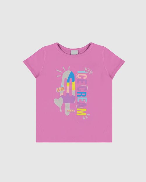 Blusa Infantil Menina Ice Cream Em Algodão Malwee Kids