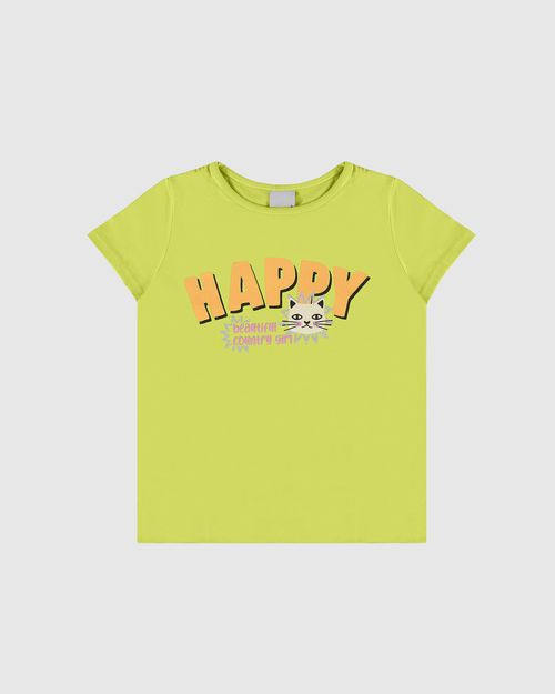 Blusa Infantil Menina Happy Em Algodão Malwee Kids