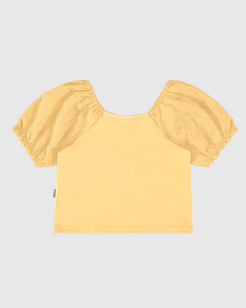 Blusa Infantil Menina Manga Bufante Em Laise Algodão Malwee Kids