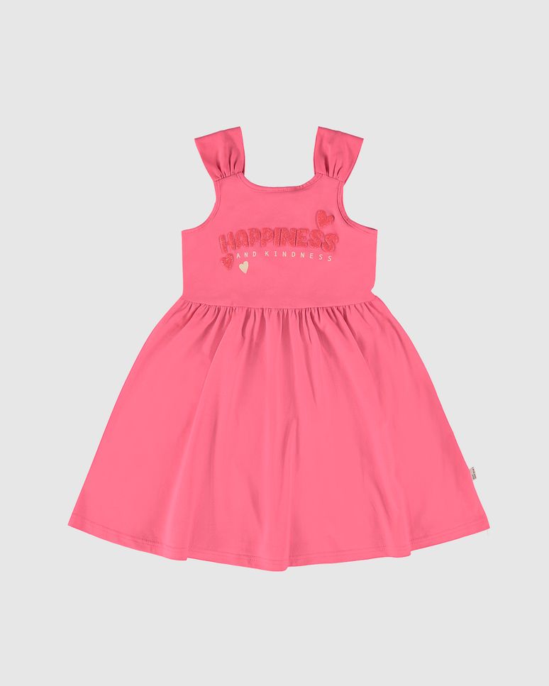 Vestido Infantil Happiness Em Algodão Malwee Kids