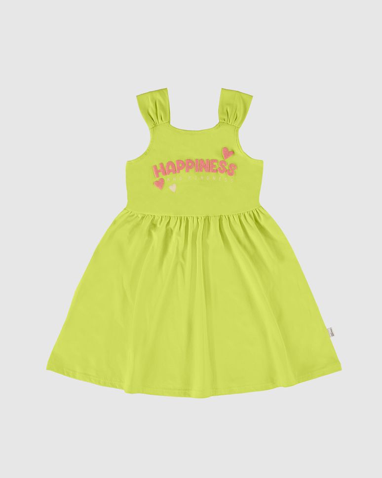 Vestido Infantil Happiness Em Algodão Malwee Kids