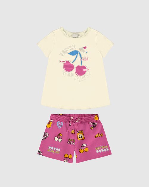 Conjunto Infantil Menina You’re Too Pretty Em Algodão Malwee Kids