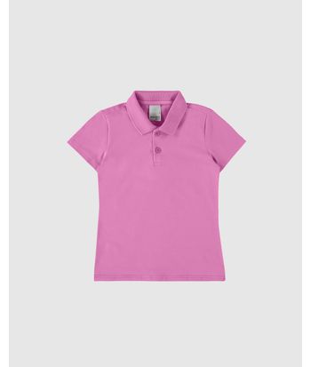 Blusa Polo Infantil Menina Em Algodão Malwee Kids