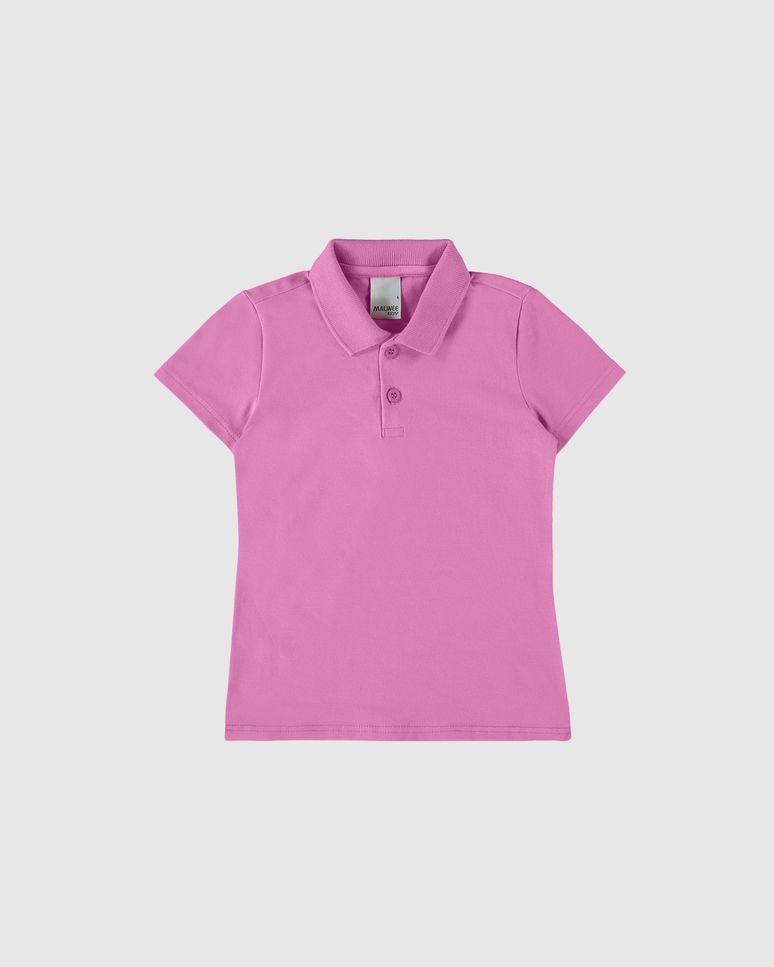 Blusa Polo Infantil Menina Em Algodão Malwee Kids