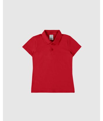 Blusa Polo Infantil Menina Em Algodão Malwee Kids