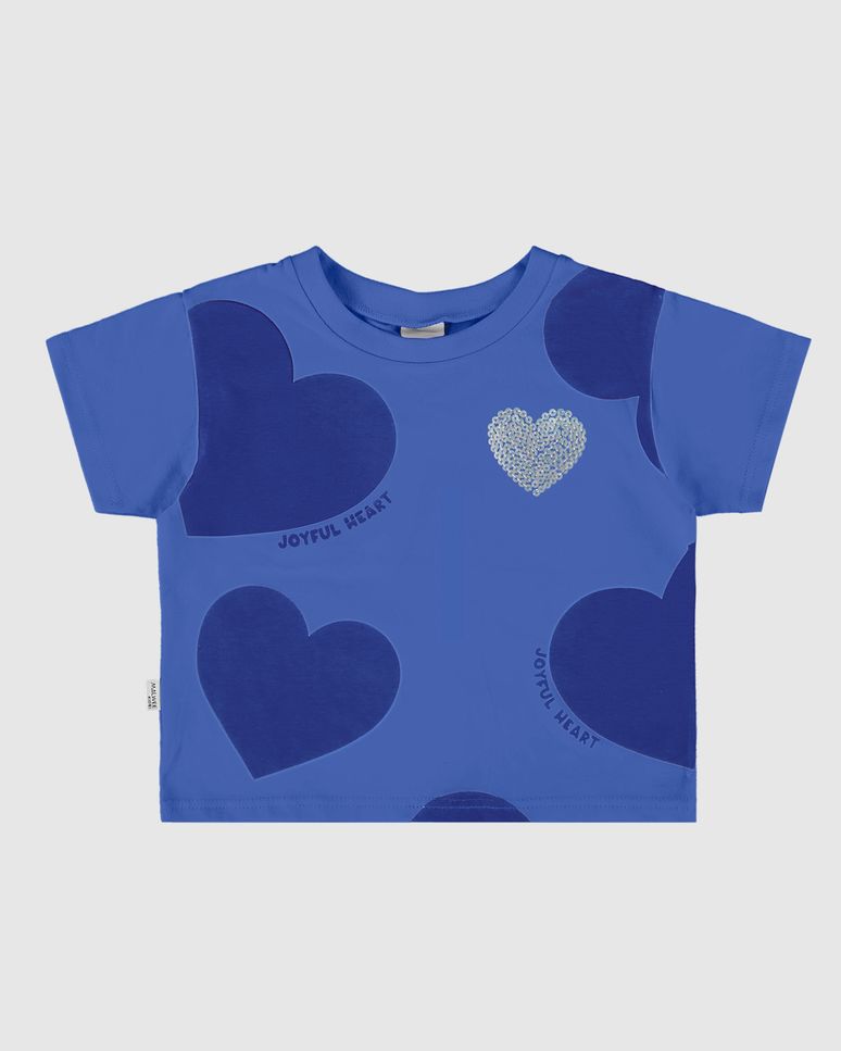 Blusa Infantil Menina Estampa + Bordado Lantejoulas Em Algodão Malwee Kids