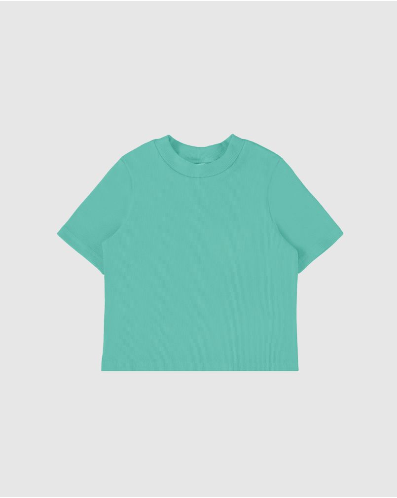 Blusa Cropped Infantil Menina em Ribana Confortável e Estilosa