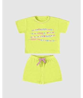 Pijama Infantil Menina Blusa To Sleep Em Malha Rajada Malwee Kids