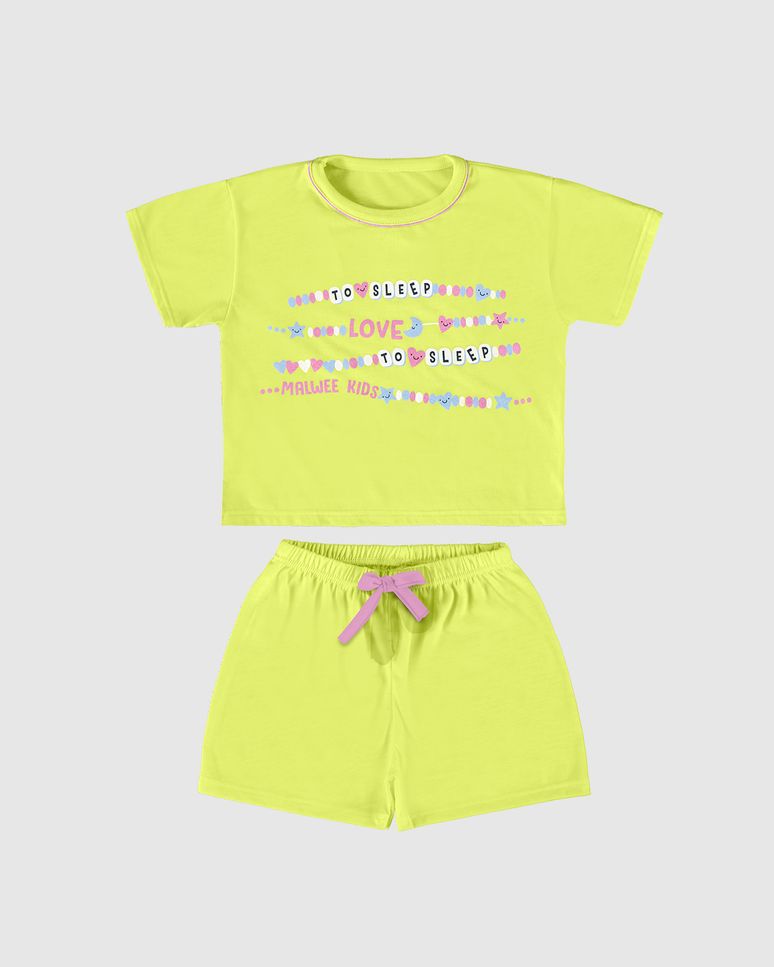 Pijama Infantil Menina Blusa To Sleep Em Malha Rajada Malwee Kids
