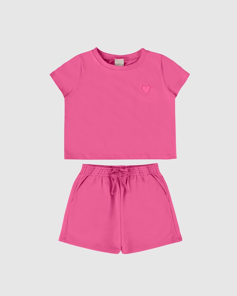 Conjunto Infantil Menina Blusa Box Em Algodão Malwee Kids