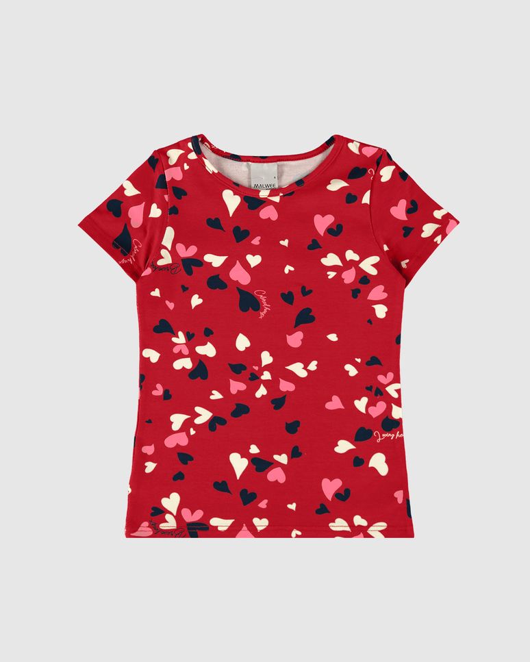 Blusa Infantil Menina Estampada Em Algodão Malwee Kids