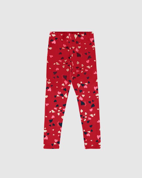 Calça Legging Infantil Estampada Em Algodão Malwee Kids