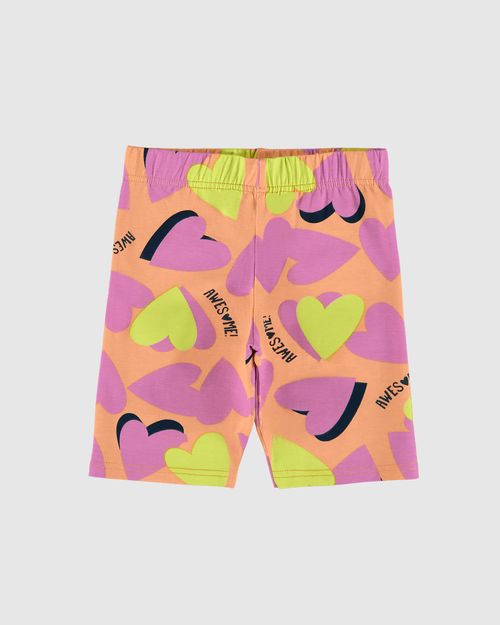 Bermuda Infantil Menina Estampada Em Algodão Malwee Kids