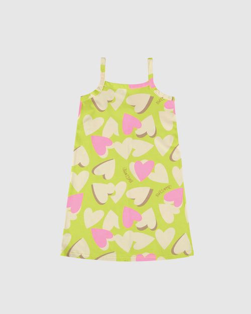 Vestido Infantil Decote Reto Estampado Em Algodão Malwee Kids