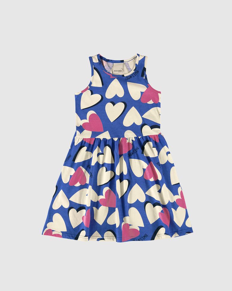Vestido Infantil Estampado Em Algodão Malwee Kids