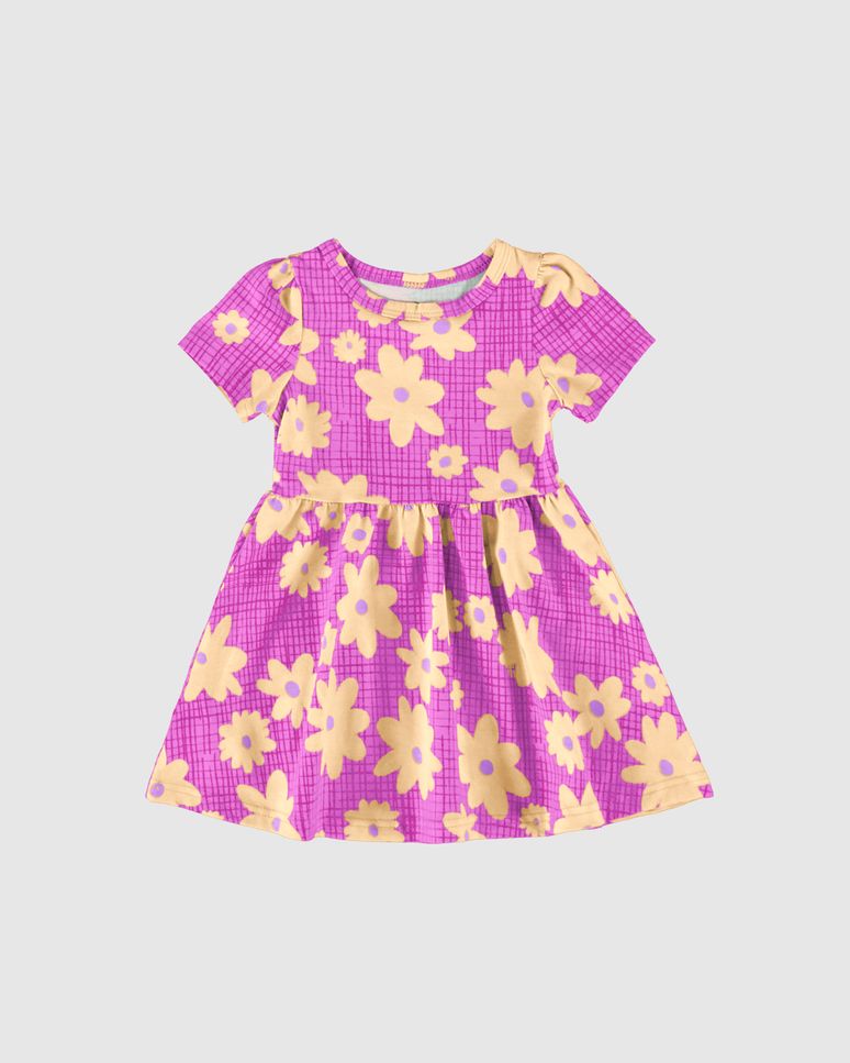 Vestido Infantil Rodado Em Algodão Malwee Kids