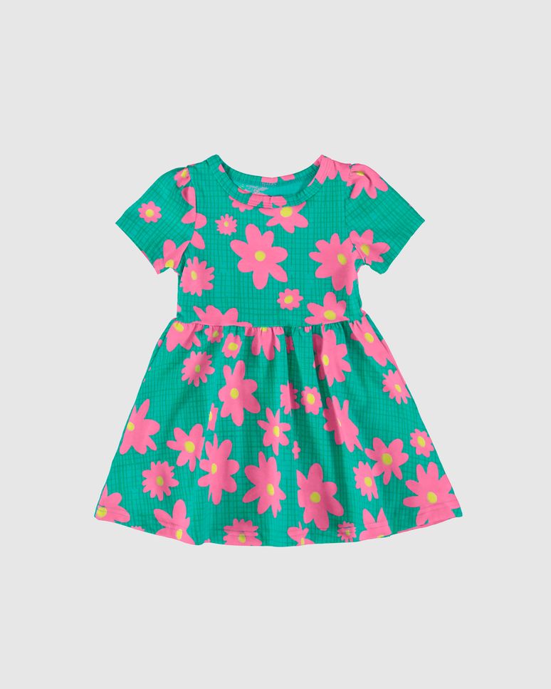 Vestido Infantil Rodado Em Algodão Malwee Kids