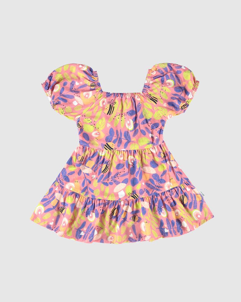 Vestido Infantil Marias Babado Em Viscose Malwee Kids