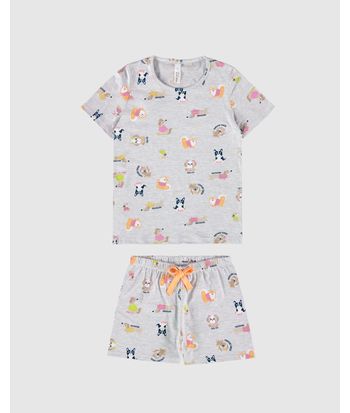 Pijama Infantil Menina Estampa Corrida Em Algodão Malwee Kids